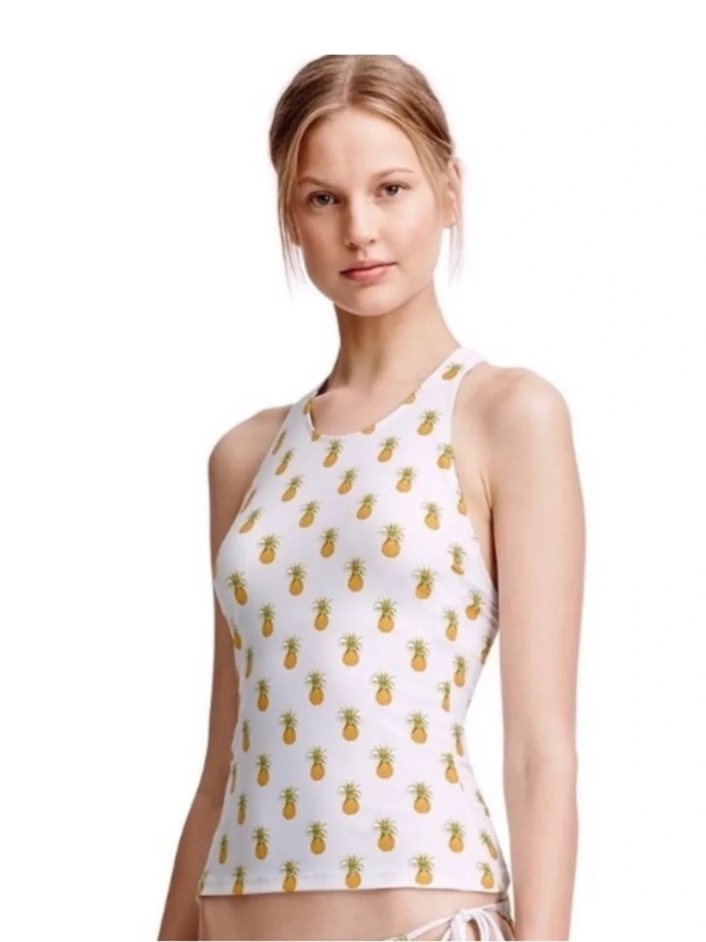 Tory Burch Mira Surf Shirt Rashguard Pineapple Swim Tank Top